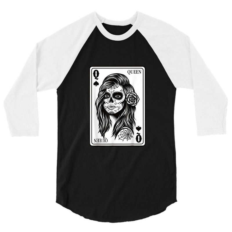 King And Queen Skull - 12 Card Hearts Flush Couple Matching 3/4 Sleeve Shirt | Artistshot