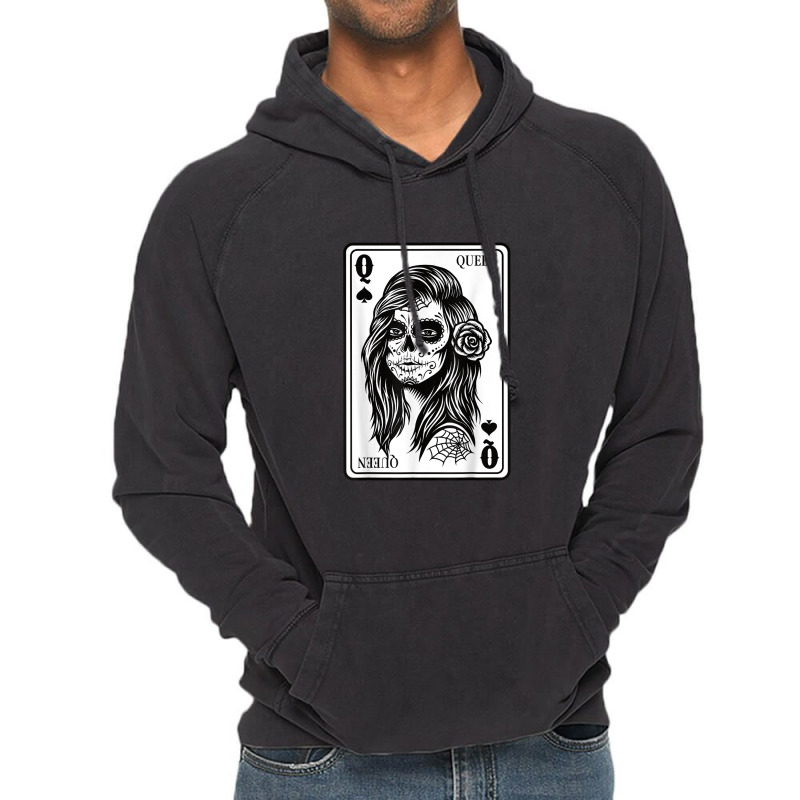 King And Queen Skull - 12 Card Hearts Flush Couple Matching Vintage Hoodie | Artistshot