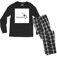 Vector Of Deadline Time. Men's Long Sleeve Pajama Set | Artistshot