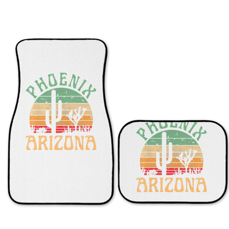 Phoenix Arizona Desert Cactus Retro Sunset Outdoors Retro Full Set Car Mats | Artistshot