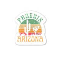 Phoenix Arizona Desert Cactus Retro Sunset Outdoors Retro Sticker | Artistshot