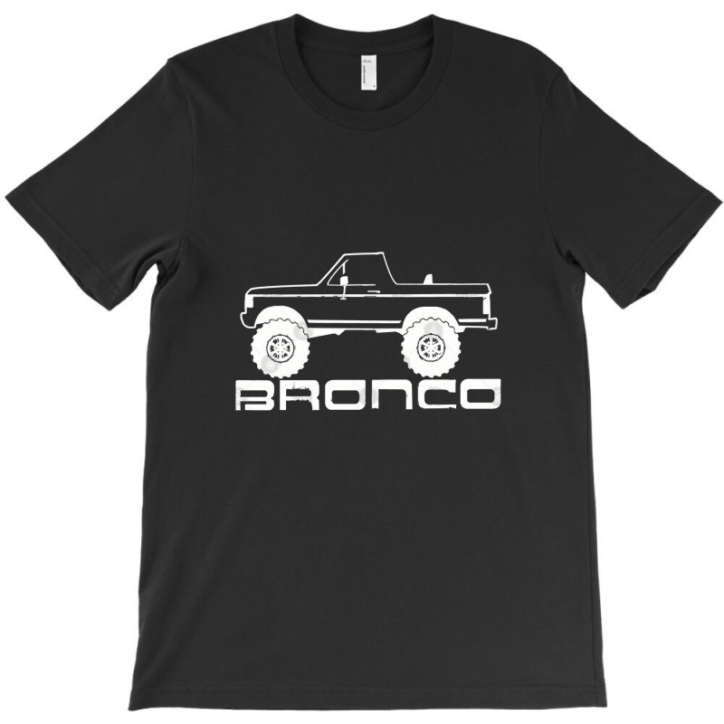 1987 1991 Bronco Side Topless White Print T-shirt | Artistshot