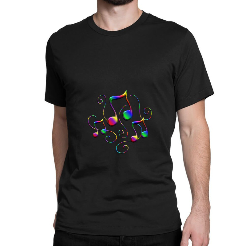 Colorful Music Notes And Fun Swirls Classic T-shirt by SandraWarren | Artistshot