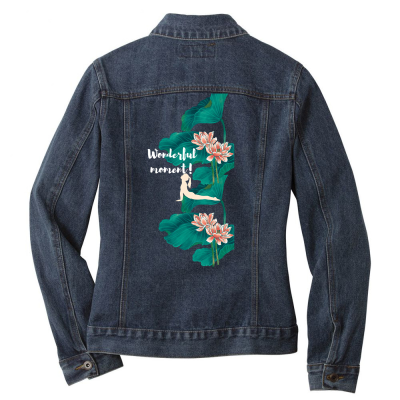 Inspire By Yoga Ladies Denim Jacket by greggjvandervor | Artistshot