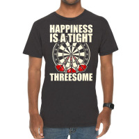 Darts Funny Happiness Is A Tight Threesome Club Gif Vintage T-shirt | Artistshot