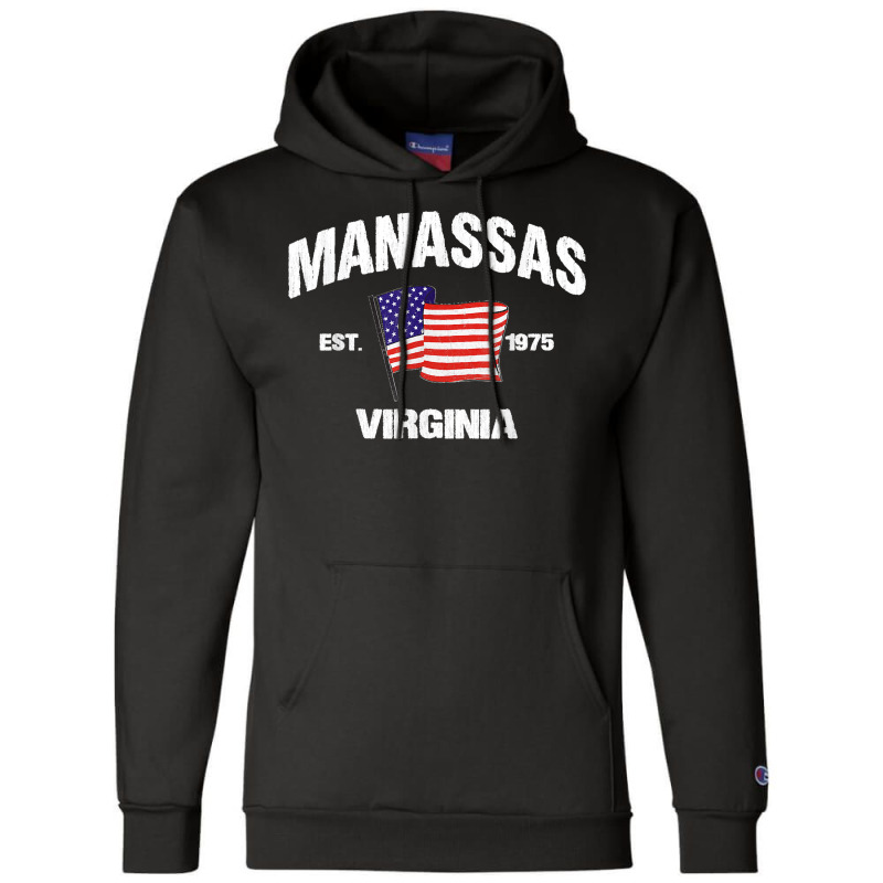 Manassas Virginia Va Usa Stars & Stripes Vintage Style Champion Hoodie by ISAIASSANTIAGO | Artistshot