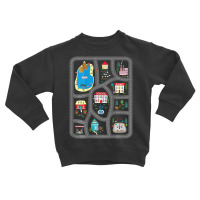 Play Cars On Dad's Back Mat Road Car Race Track Toddler Sweatshirt | Artistshot