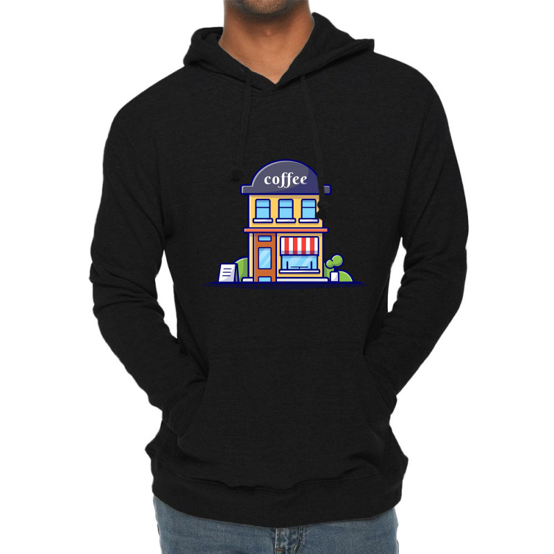 Coffee Shop Cartoon Lightweight Hoodie | Artistshot