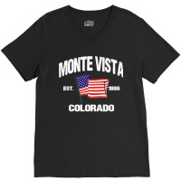 Monte Vista Colorado Co Usa Stars & Stripes Vintage Style Premium V-neck Tee | Artistshot