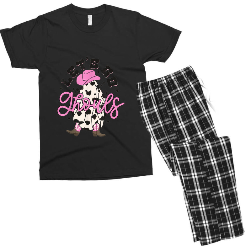 Let’s Go Ghouls Halloween Spooky Western Cowgirl Retro Men's T-shirt Pajama Set | Artistshot