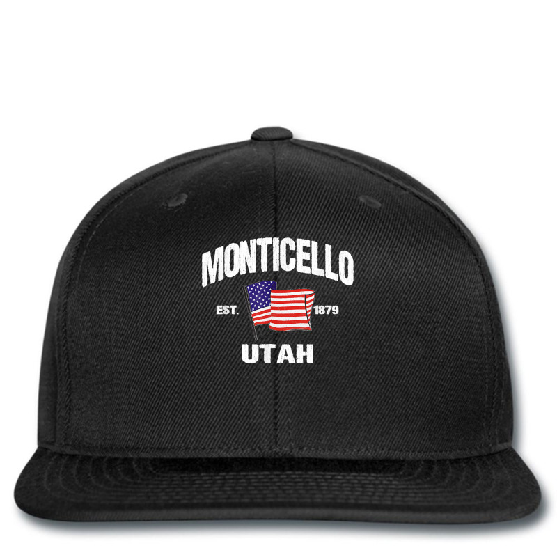 Monticello Utah Ut Usa Stars & Stripes Vintage Style Printed hat by JOHNDTROUTMAN | Artistshot