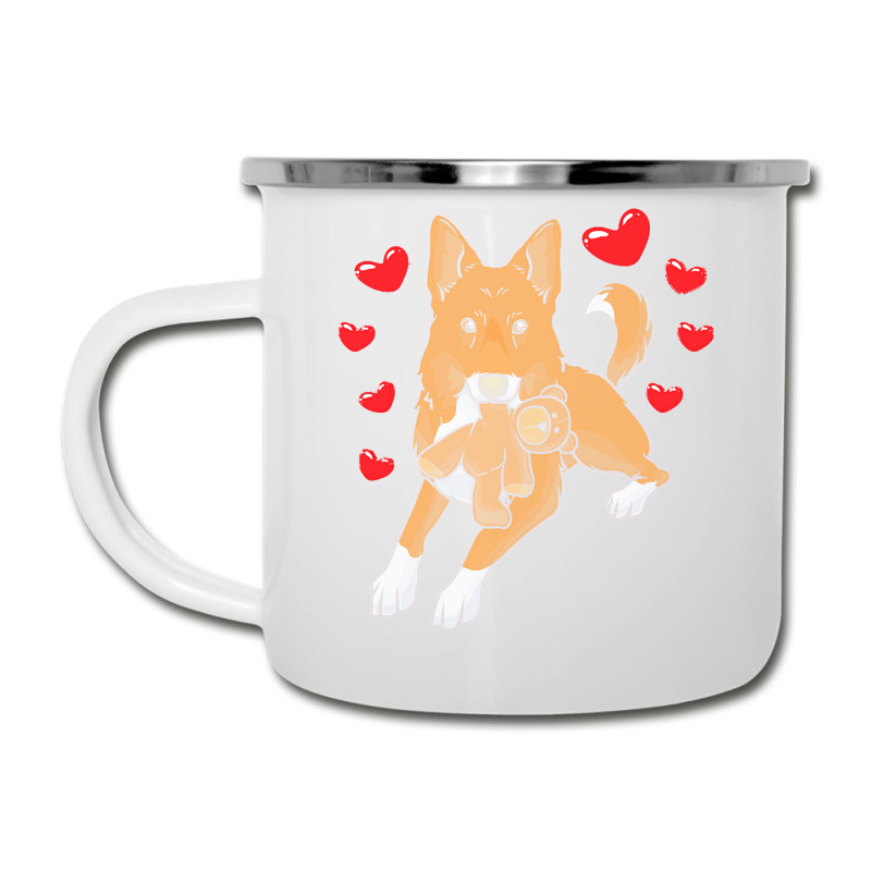 Bedouin Sheepdog T  Shirt Canaan Dog With Stuffed Animal And Hearts T Camper Cup by theodora67935 | Artistshot