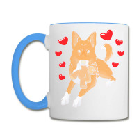 Bedouin Sheepdog T  Shirt Canaan Dog With Stuffed Animal And Hearts T Coffee Mug | Artistshot