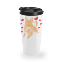 Bedouin Sheepdog T  Shirt Canaan Dog With Stuffed Animal And Hearts T Travel Mug | Artistshot