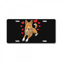 Bedouin Sheepdog T  Shirt Canaan Dog With Stuffed Animal And Hearts T License Plate | Artistshot