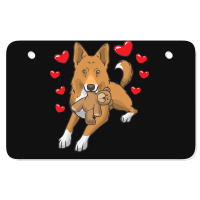 Bedouin Sheepdog T  Shirt Canaan Dog With Stuffed Animal And Hearts T Atv License Plate | Artistshot