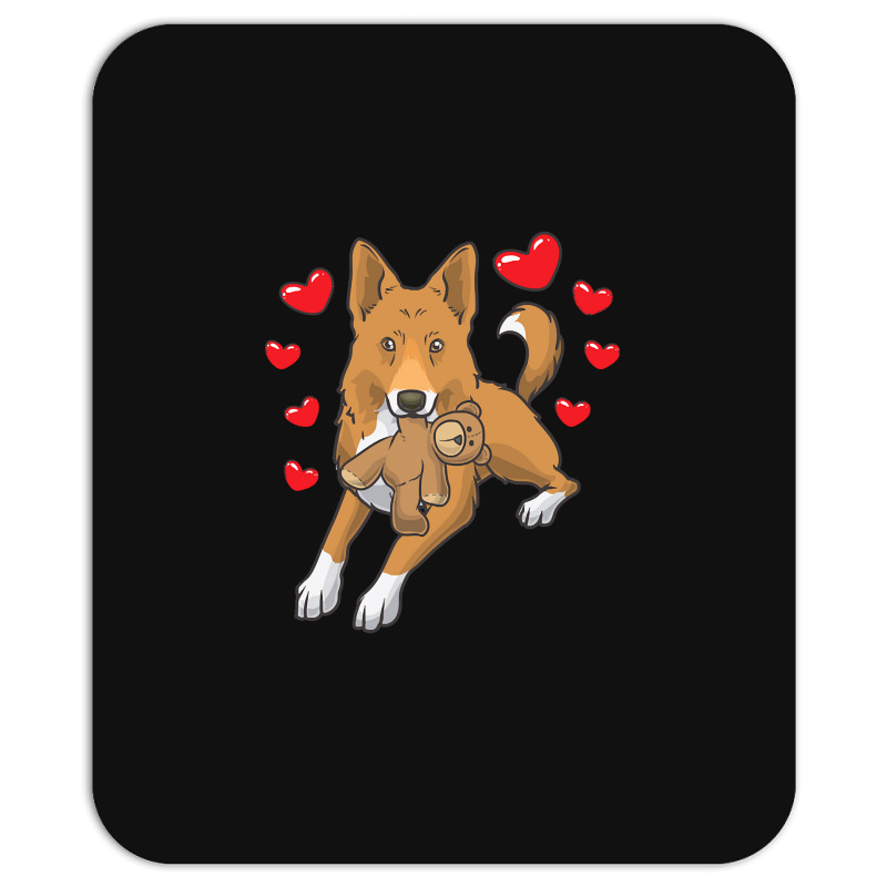 Bedouin Sheepdog T  Shirt Canaan Dog With Stuffed Animal And Hearts T Mousepad by theodora67935 | Artistshot