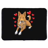 Bedouin Sheepdog T  Shirt Canaan Dog With Stuffed Animal And Hearts T Rectangle Patch | Artistshot