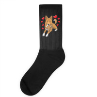 Bedouin Sheepdog T  Shirt Canaan Dog With Stuffed Animal And Hearts T Socks | Artistshot