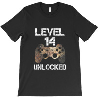 Level 14 Unlocked Boys 14th Birthday 14 Year Old Gamer T-shirt | Artistshot