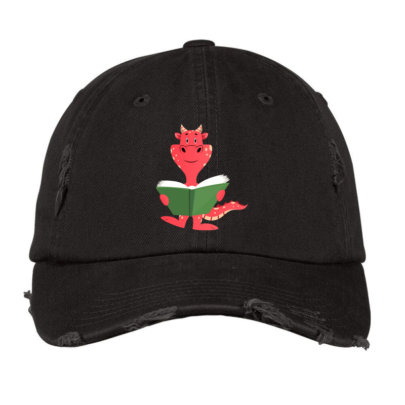 In A World Full Of Bookworms Be A Book Dragon-cpd6d Vintage Cap by Jerhogen528 | Artistshot