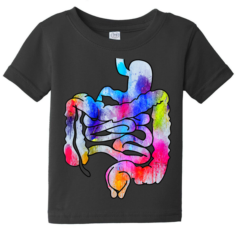 Digestive System Gastrointestinal Tract Watercolor Art Gifts Baby Tee by degreesgunner | Artistshot