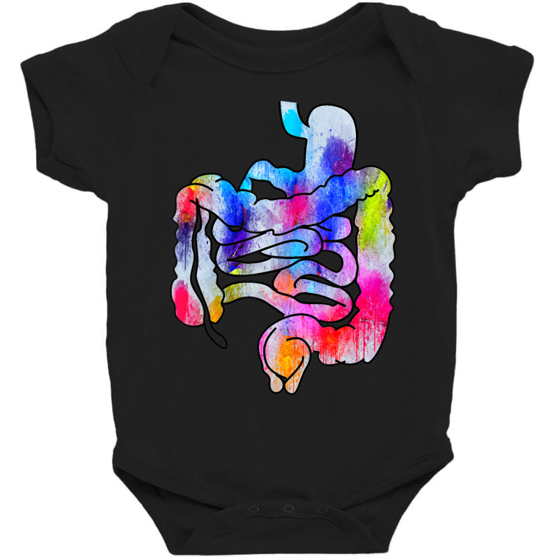 Digestive System Gastrointestinal Tract Watercolor Art Gifts Baby Bodysuit by degreesgunner | Artistshot