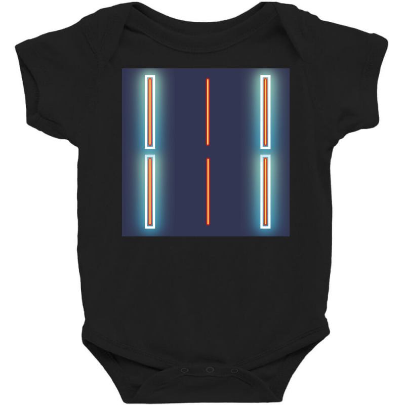 Bright Light Neon Colour Background Illustration. Baby Bodysuit | Artistshot