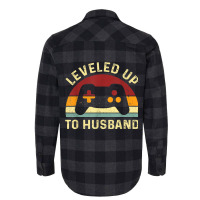 Leveled Up To Husband - Newlywed Groom - Just Married Couple Flannel Shirt | Artistshot