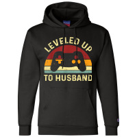 Leveled Up To Husband - Newlywed Groom - Just Married Couple Champion Hoodie | Artistshot