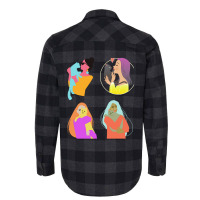 Behind Every Great Woman, Is Here Cat Stickers Flannel Shirt | Artistshot