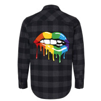 Lgbt Rainbow Lip Pro Gay Pride Month Lgbtq Flannel Shirt | Artistshot