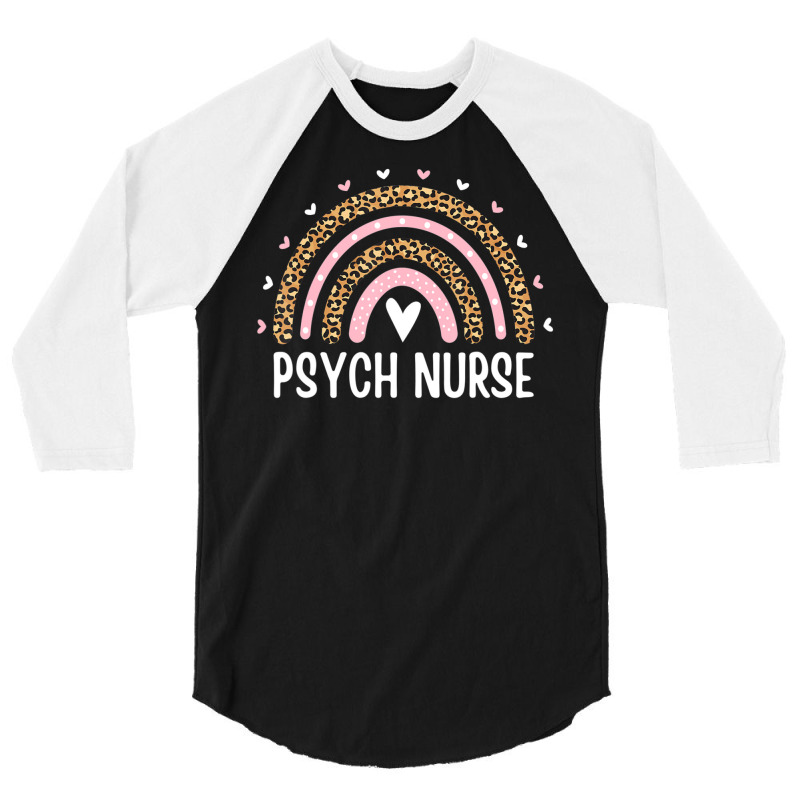 Psych Nurse Nursing Leopard Rainbow Psychiatric Nurse Women 3/4 Sleeve Shirt by Min09 | Artistshot