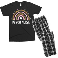 Psych Nurse Nursing Leopard Rainbow Psychiatric Nurse Women Men's T-shirt Pajama Set | Artistshot