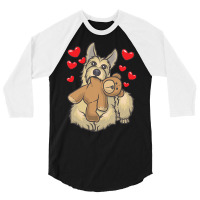 Berger Picard T  Shirt Berger Picard Dog With Hearts T  Shirt 3/4 Sleeve Shirt | Artistshot