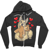 Berger Picard T  Shirt Berger Picard Dog With Hearts T  Shirt Zipper Hoodie | Artistshot