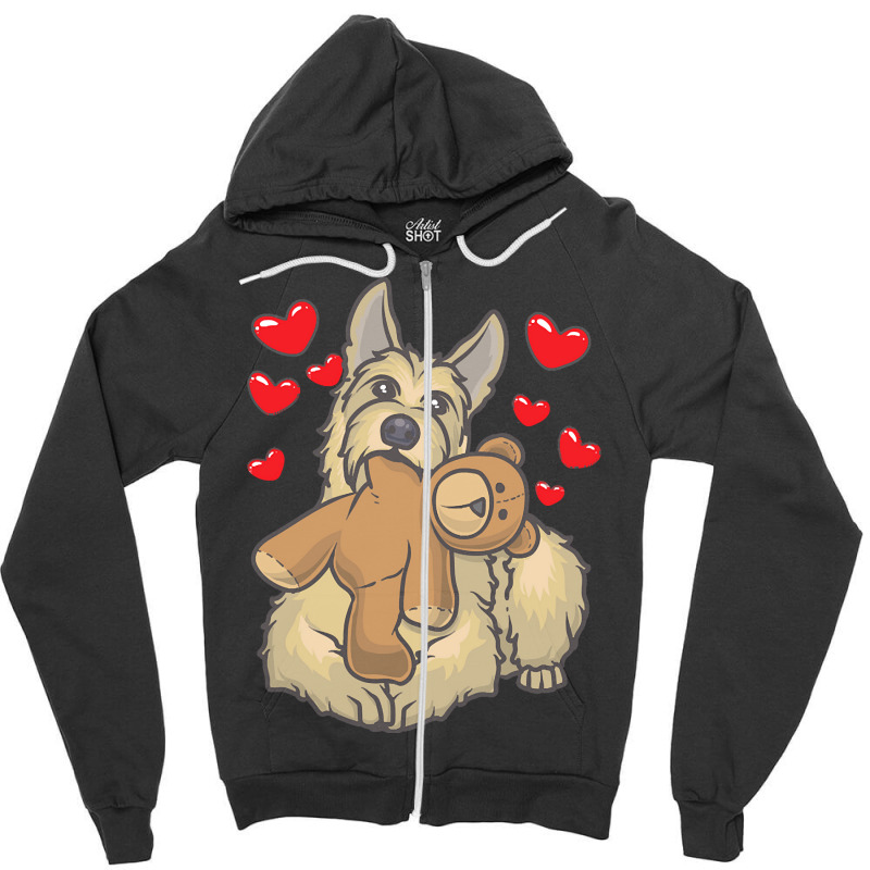 Berger Picard T  Shirt Berger Picard Dog With Hearts T  Shirt Zipper Hoodie by theodora67935 | Artistshot