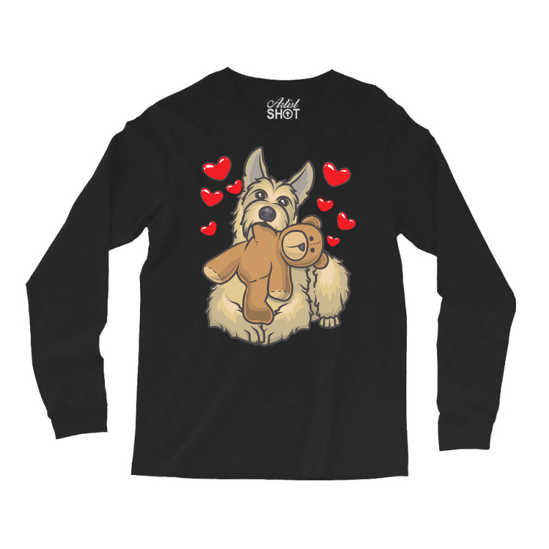 Berger Picard T  Shirt Berger Picard Dog With Hearts T  Shirt Long Sleeve Shirts by theodora67935 | Artistshot