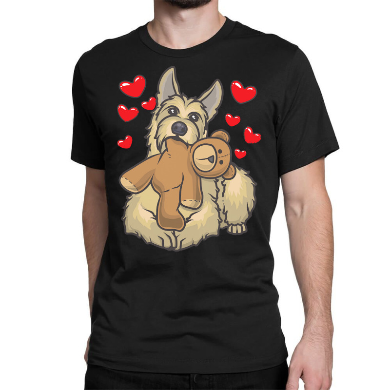 Berger Picard T  Shirt Berger Picard Dog With Hearts T  Shirt Classic T-shirt by theodora67935 | Artistshot