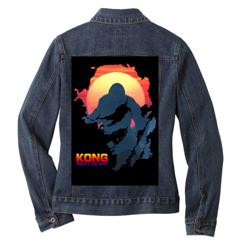 Kong Skull Island Ladies Denim Jacket by nampans | Artistshot