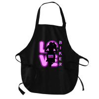 Biker And Best Cat Mom Motorcycle Rider Purple Medium-length Apron | Artistshot