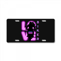 Biker And Best Cat Mom Motorcycle Rider Purple License Plate | Artistshot