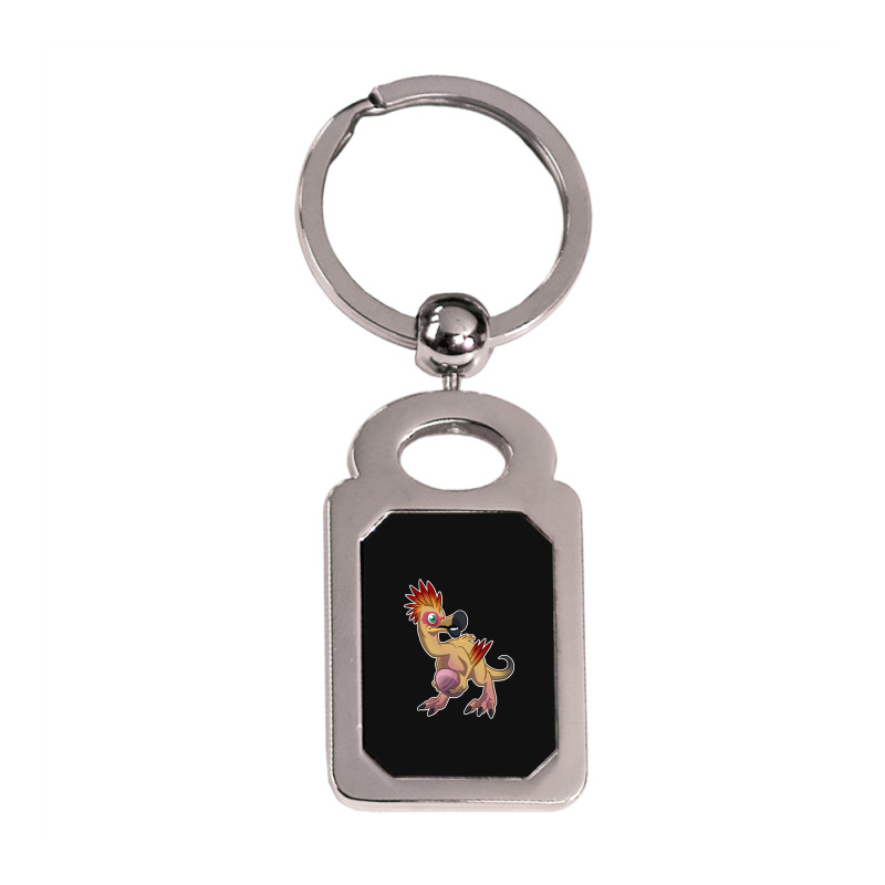 Creature Catcher - Egg Thief Silver Rectangle Keychain | Artistshot