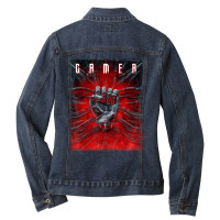 Protest Fist Cyberpunk Science Fiction Scifi Ladies Denim Jacket | Artistshot