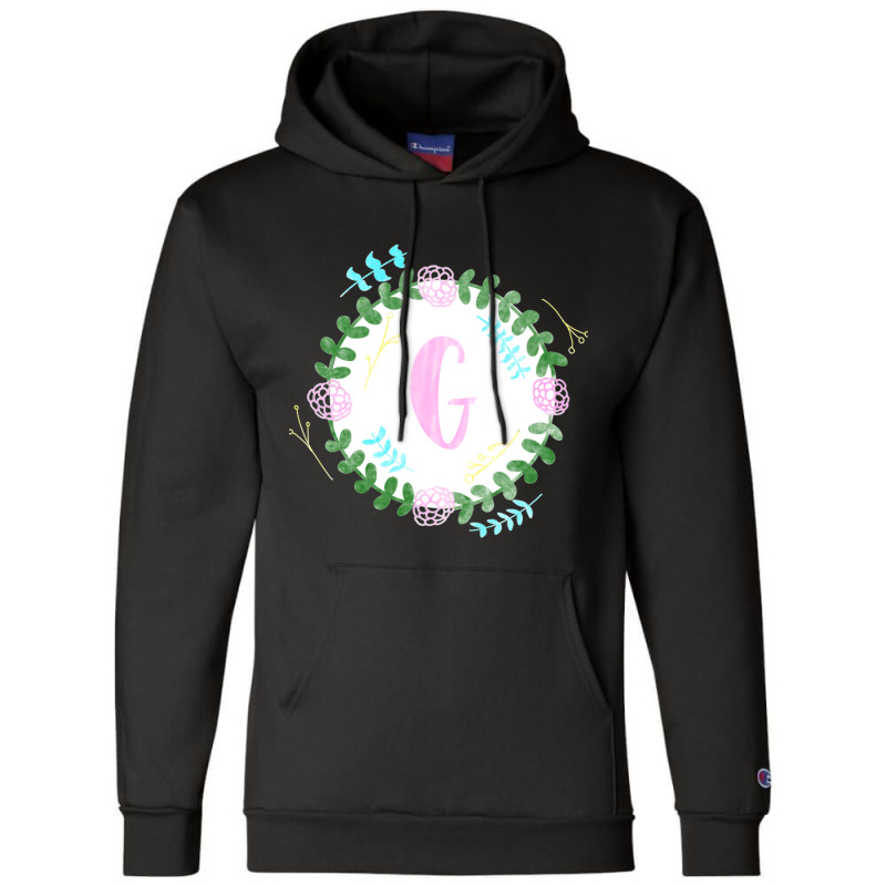 Letter G Monogram Champion Hoodie by NINOZKABAUGHMAN | Artistshot