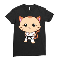 Jiu Jitsu Cat Kawaii Mma Martial Arts Pet Owner Ladies Fitted T-shirt | Artistshot