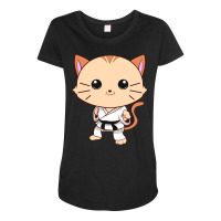 Jiu Jitsu Cat Kawaii Mma Martial Arts Pet Owner Maternity Scoop Neck T-shirt | Artistshot