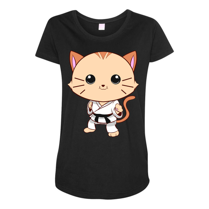 Jiu Jitsu Cat Kawaii Mma Martial Arts Pet Owner Maternity Scoop Neck T-shirt by greggjvandervor | Artistshot