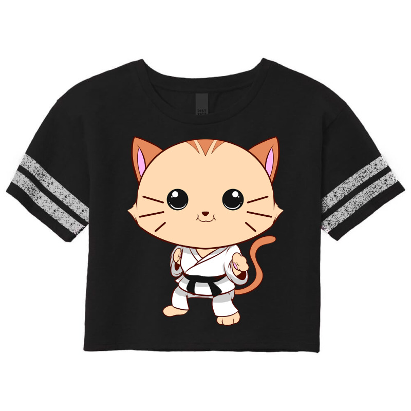 Jiu Jitsu Cat Kawaii Mma Martial Arts Pet Owner Scorecard Crop Tee by greggjvandervor | Artistshot