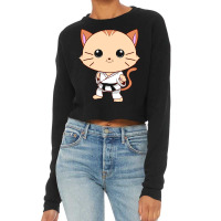 Jiu Jitsu Cat Kawaii Mma Martial Arts Pet Owner Cropped Sweater | Artistshot